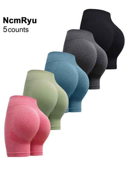 Women'S High Waist Workout Stretch Shorts Butt Lifting Tummy Control Ruched Booty Smile Yoga Short Pants High Waisted Shorts Activewear Shorts Athletic Wear Shorts Sport Shorts
