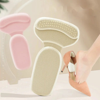 T Shape Sponge Heel Stickers Shoe Cushion Heel Protector for Shoes High Heels Inserts Heel Pads Shoe Adjuster Women Half Insoles