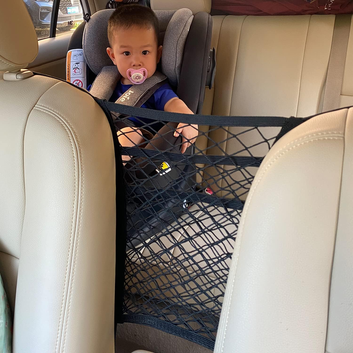 3-Layer Stretch Car Mesh Organizer, Car Seat Net, Dog Net for Barrier