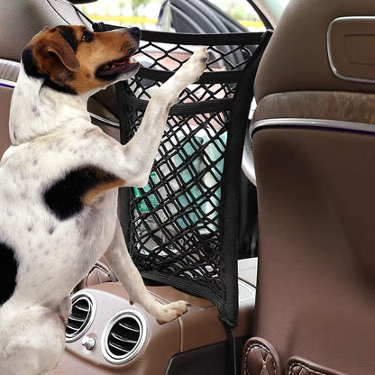 3-Layer Stretch Car Mesh Organizer, Car Seat Net, Dog Net for Barrier