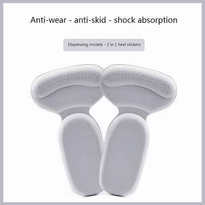 T Shape Sponge Heel Stickers Shoe Cushion Heel Protector for Shoes High Heels Inserts Heel Pads Shoe Adjuster Women Half Insoles