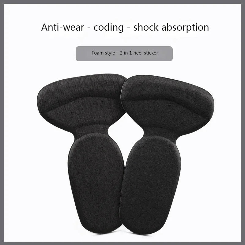 T Shape Sponge Heel Stickers Shoe Cushion Heel Protector for Shoes High Heels Inserts Heel Pads Shoe Adjuster Women Half Insoles